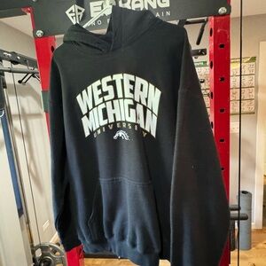 Western Michigan University Black Hoodie MENS L